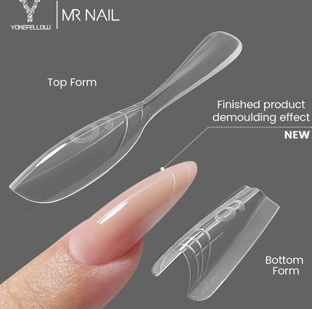 YOKEFELLOW&MR NAIL Sandwich Dual Nail Form, Ovale Nagelverlängerungsformen, 240 Stück - Bild 1