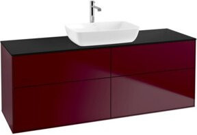 V&B Waschtischunterschrank Finion mit Wandbeleuchtung in Peony Matt, Breite: 160 cm, Tiefe: 50,1 cm - Bild 1