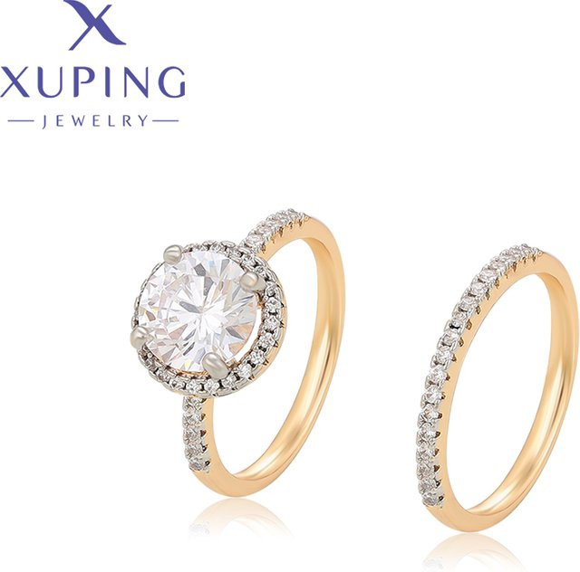 Xuping Ring Set, Gold Farbe, Zirkonia, Unisex - Bild 1