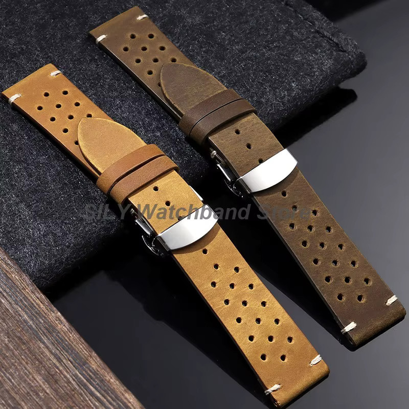 Uhrenarmband Rindsleder, Schmetterlingsverschluss, Unisex - Bild 2