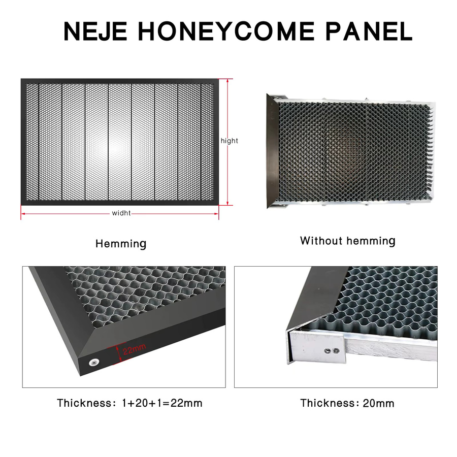 NEJE Aluminium Wabenplatte für Laser Gravur und CNC-Logo Markierung, B: 85,0 cm, T: 54,0 cm - Bild 4