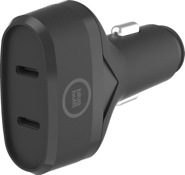 BlueBuilt Power-Delivery-Autoladegerät mit 2 USB-C-Anschlüssen 45 W Schwarz - Bild 1