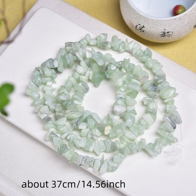 Armband Perlen, grüne Aventurin-Edelstein-Chips - Bild 1