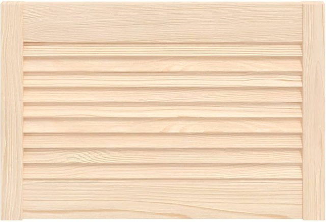Schranktür mit Lamellendesign von Yiwydaa aus Massivholz Kiefer in Beige, B: 39,5 cm, H: 59,4 cm - Bild 1