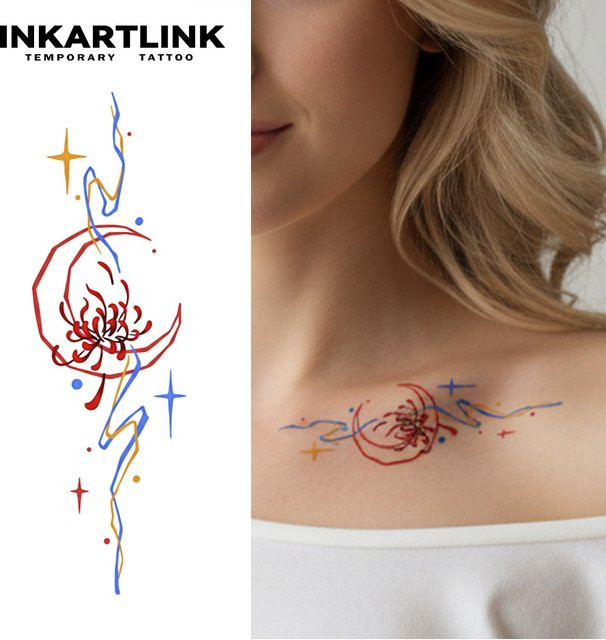 INKARTLINK Temporäre Tattoo Aufkleber, Unisex, Wasserdicht - Bild 1