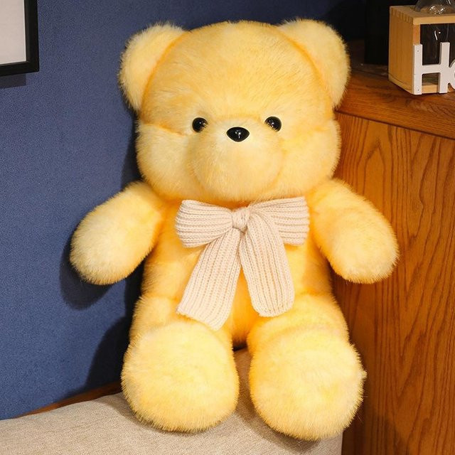 Großer Bär Teddybär, Plüschtier, Gelb, 80cm - Bild 1