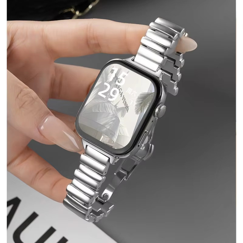 TINUORA Uhrenarmband Edelstahl, Silber, Damen - Bild 2