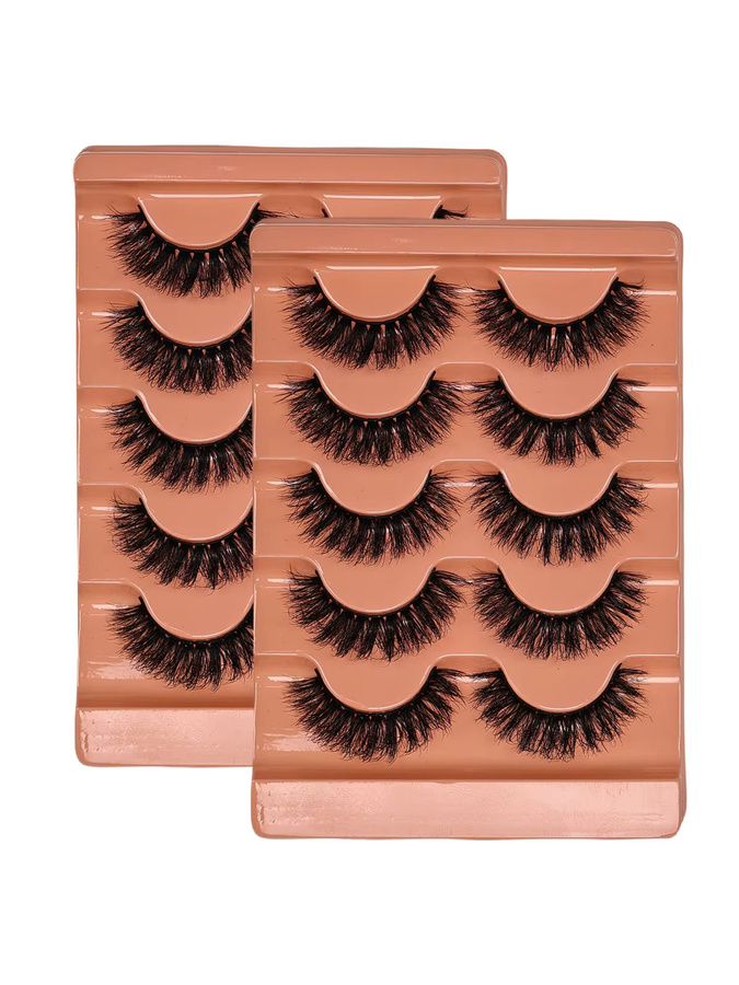 JIEFUXIN Falsche Wimpern, 10 Paar, Black, Unisex - Bild 7