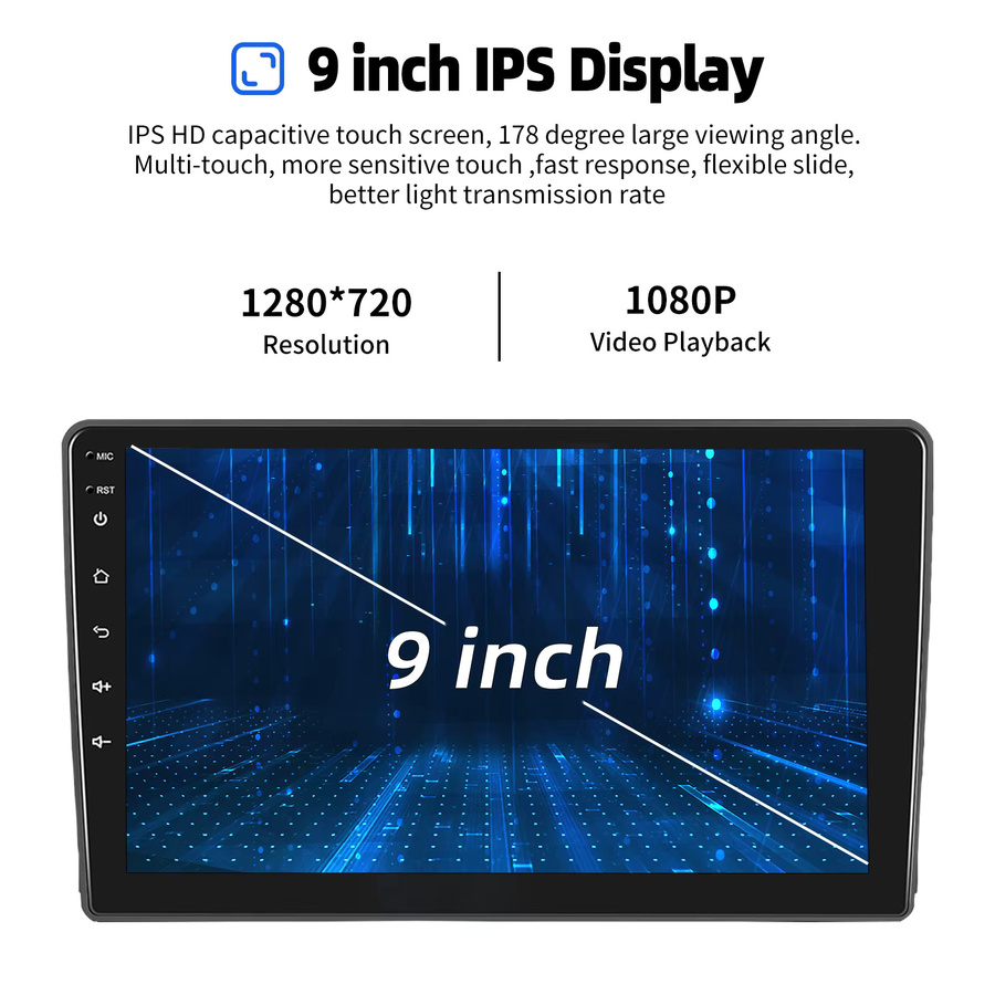 MOPECT 9-Zoll Android 15 Autoradio mit 4+128GB für Ford Transit MK7 2007-2014 und Ford Focus 2005-2008 inklusive Carplay, GPS, Bluetooth, DAB und AHD Kamera in Schwarz - Bild 6