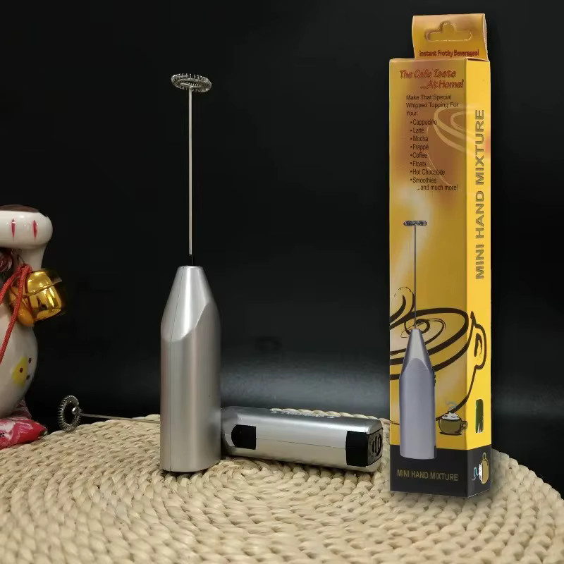 Elektrischer Handmilchaufschäumer und Kaffee-Schneebesen als vielseitiger Frappe-Maker und Getränkerührer in Gold oder Silber - Bild 2