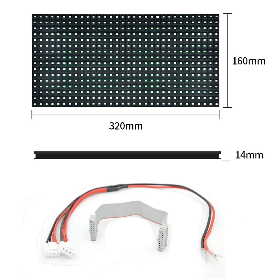 EVERSHINE DIY LED P10 Semi Outdoor Matrix Modul monochrom SMD, 32 x 16 Pixel, B/H: 320 x 160 mm - Bild 4