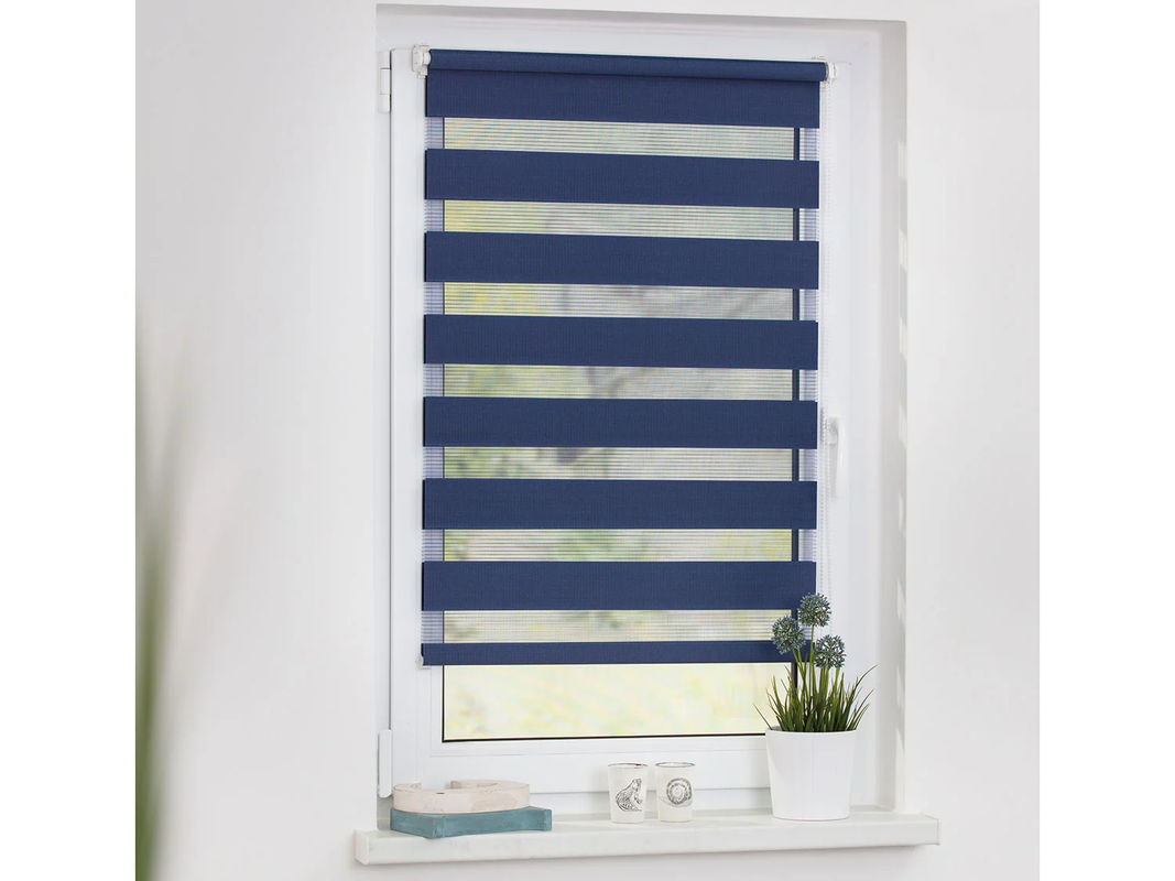 Lichtblick Duo-Rollo Klemmfix Day-Night gestreift, Blau, B: 60 cm, H: 150 cm - Bild 2