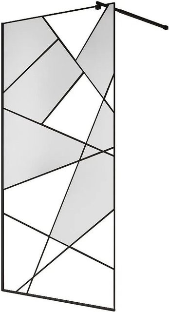 Vente-unique Duschwand Triseo Schwarz Breite: 100 cm - Bild 1
