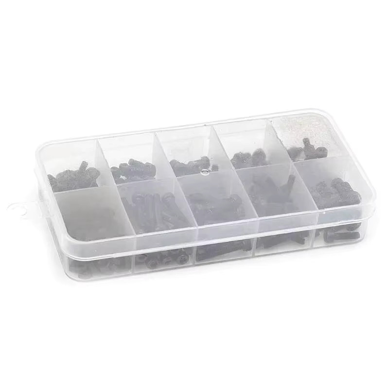 JARBLUE Sortiment Set DIN 912 Innensechskant Rundkopfschrauben und Muttern in Schwarz, 300 Teile (M2, M2,5, M3) - Bild 3