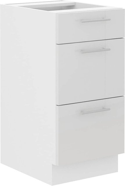 Unterschrank Lara Weiß Hochglanz mit Soft-Close Breite: 40 cm - Bild 1