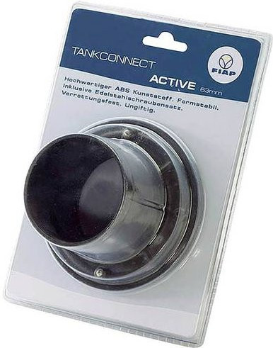 FIAP Tankconnect Active Aquaristik-Flansch aus Kunststoff, transparent, Durchmesser: 63 mm, Länge: 145 mm - Bild 1