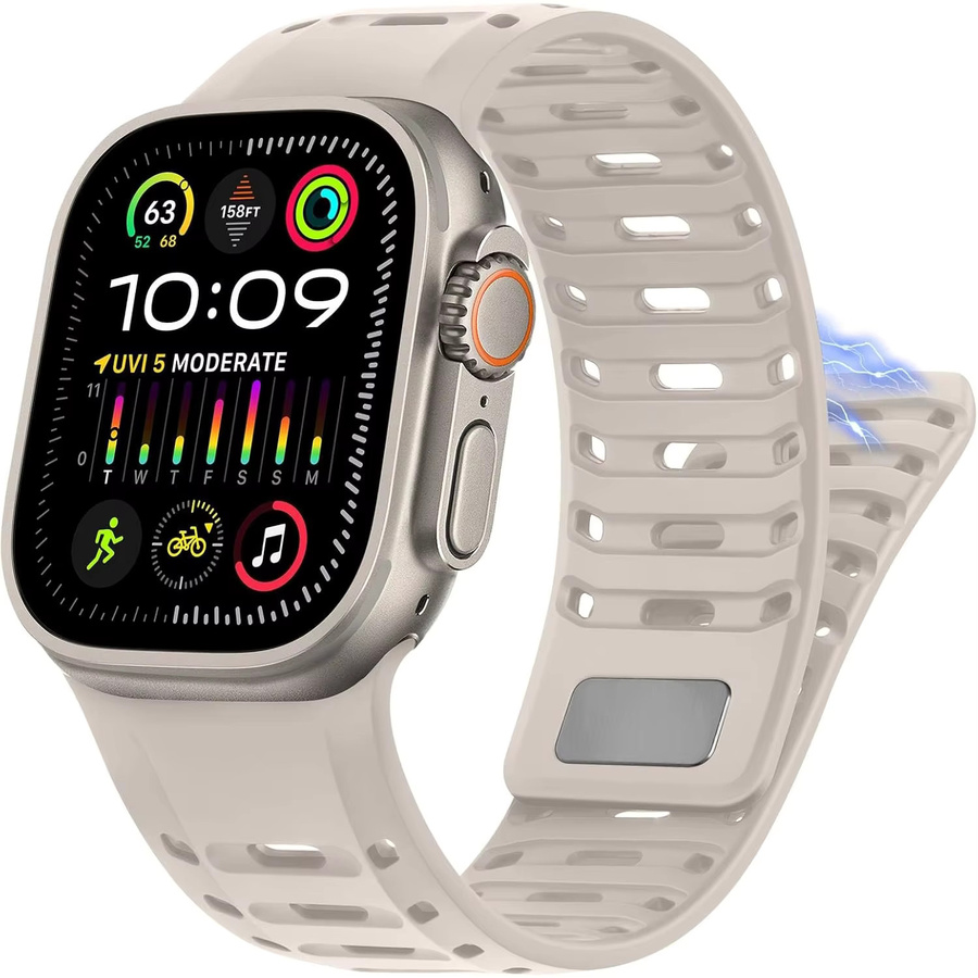 RWBANDS Uhrenarmband Silikon, Weiß, Unisex - Bild 1
