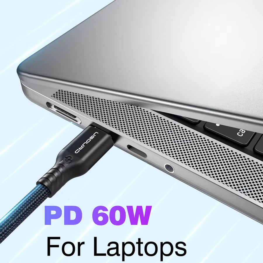 UGOURD USB-A auf USB-C Kabel USB 3.2 Gen2 mit 10 Gbit/s Datenübertragung und PD 60W Schnellladefunktion in Schwarz - Bild 4