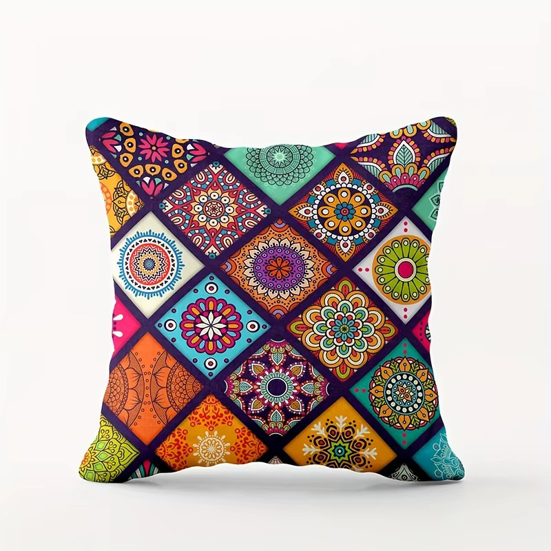 VIKAMA Bohemian Mandala Kissenbezug in Multicolour für Sofa und Schlafzimmer, B/T/H: 45 x 45 x 45 cm - Bild 2