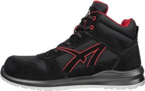 Sicherheitsstiefel ISM CLIFTON MID aus Leder in Schwarz/Rot, Größe 40, Schutzklasse S3 nach EN ISO 20345 - Bild 1