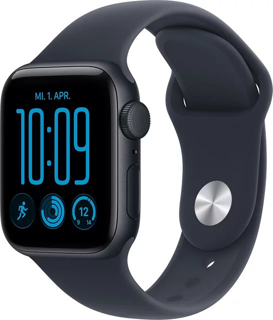 Apple Watch SE 3 Aluminium Cellular 40mm Mitternacht mit navyblauem Sportarmband S/M - Bild 1