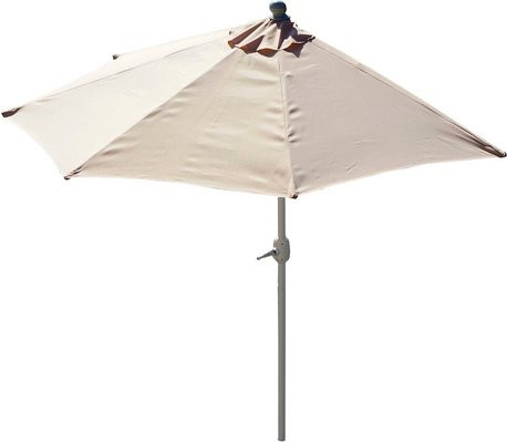 MVG Sonnenschirm aus Aluminium und Polyester in Weiss, B: 285 cm, T: 145 cm - Bild 1