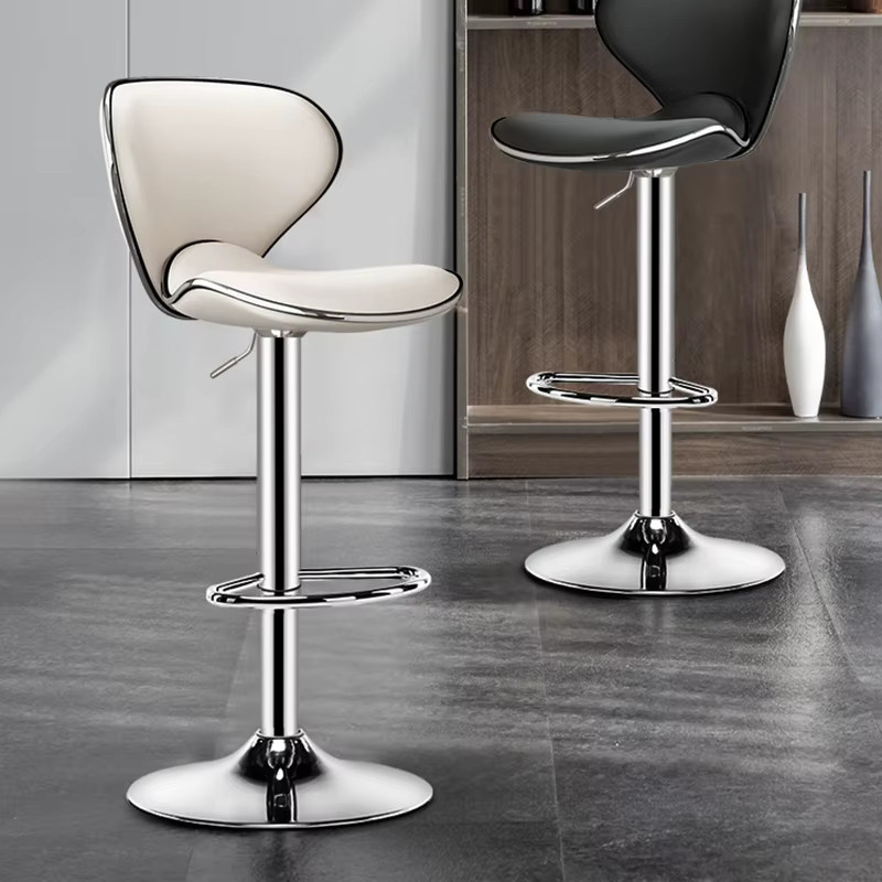 DUTRIEUX Professioneller Barber Barhocker aus Aluminium in Weiß, minimalistisches Design für Friseure - Bild 2