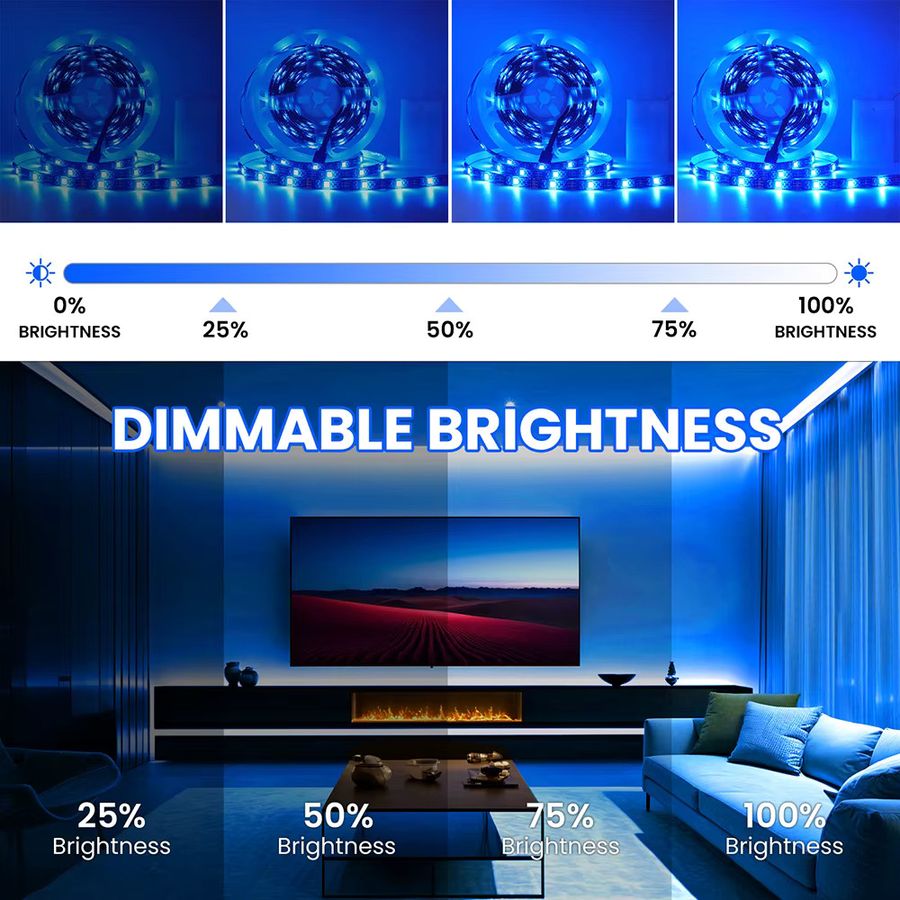 HAGAHA RGB LED-Streifen USB-betrieben Wasserdicht mit 44-Tasten Fernbedienung für Innen- und Außendekoration DC 5V 5050 - Bild 4