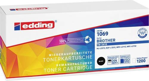 Edding Tonerpatrone Schwarz kompatibel mit Brother TN-2410 für Laserdrucker, Reichweite 1200 Seiten - Bild 1