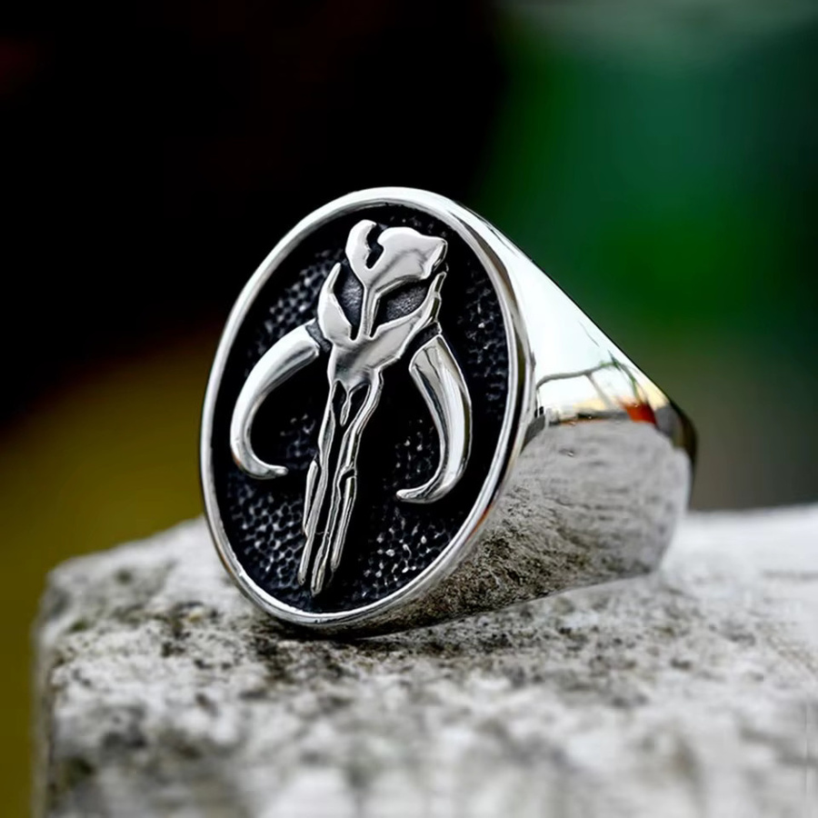 NORTHMAN Ring Edelstahl, Vintage, Schädel, Silber, Unisex - Bild 3
