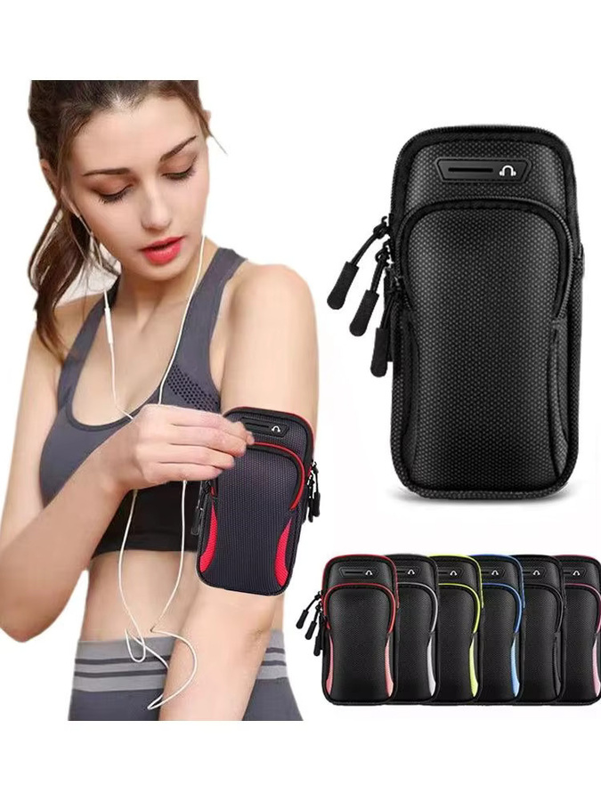 Wasserdichte Universal Sport Armband Handy Tasche für iPhone, Samsung und Xiaomi in Blau oder Schwarz - Bild 5
