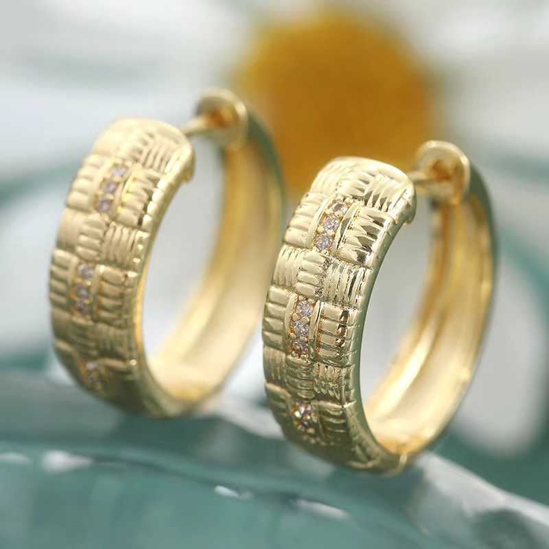YoYo Creolen, Gold, Zirkonia, Damen - Bild 2