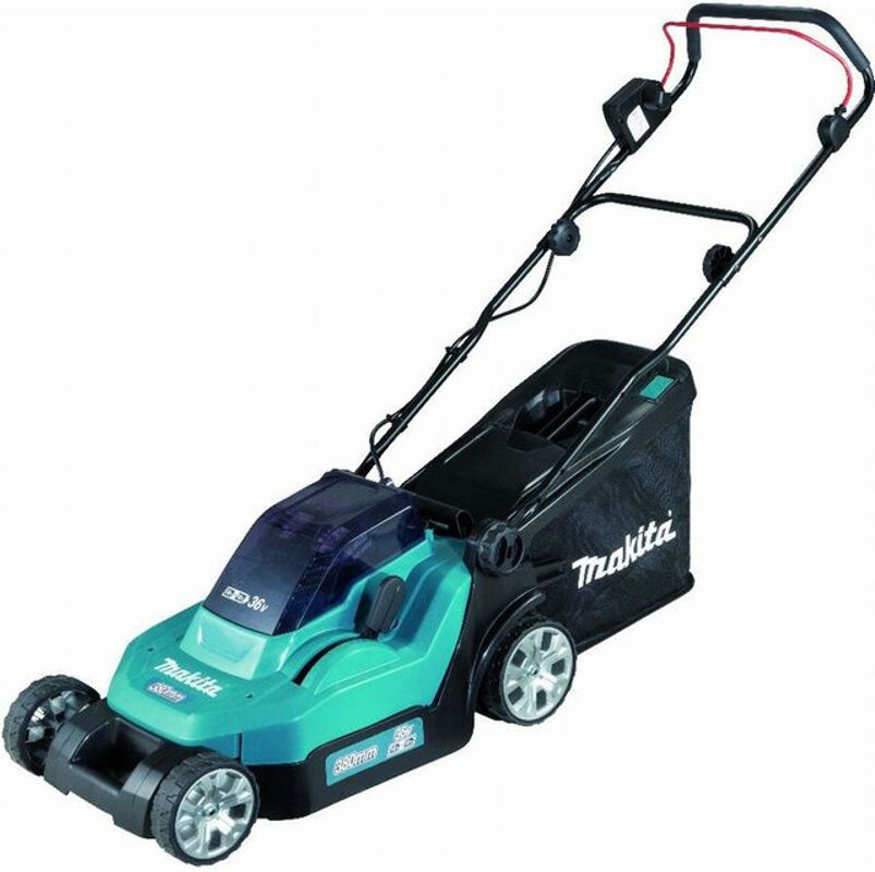 Makita DLM382PT2 Akku-Rasenmäher, schnurlos, 18 V, 5 Ah, inklusive 2 Akkus, Schnittbreite: 38 cm, Gewicht: 16,8 kg - Bild 2