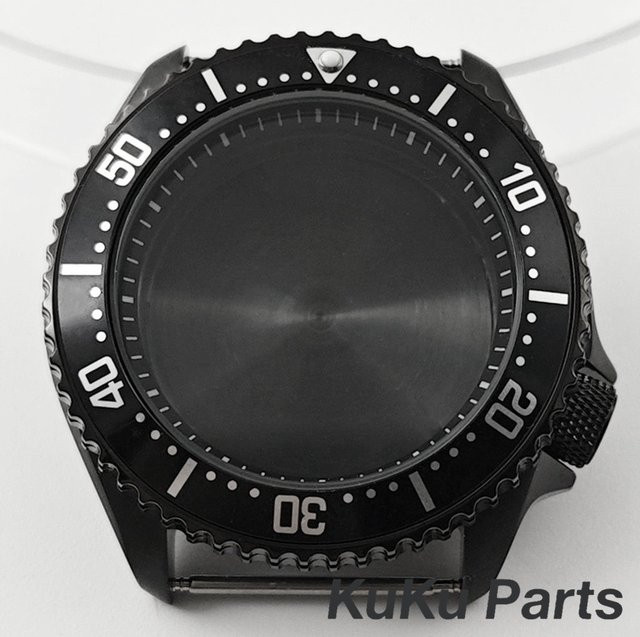 HUANXIAO Taucheruhrgehäuse, PVD-Schwarzbeschichtung, Keramiklünette, 42 mm - Bild 1
