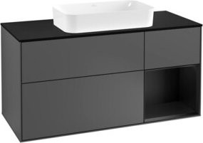 V&B Waschtischunterschrank Finion in Anthrazit, Breite: 120 cm, Tiefe: 50,1 cm, Höhe: 50,1 cm - Bild 1