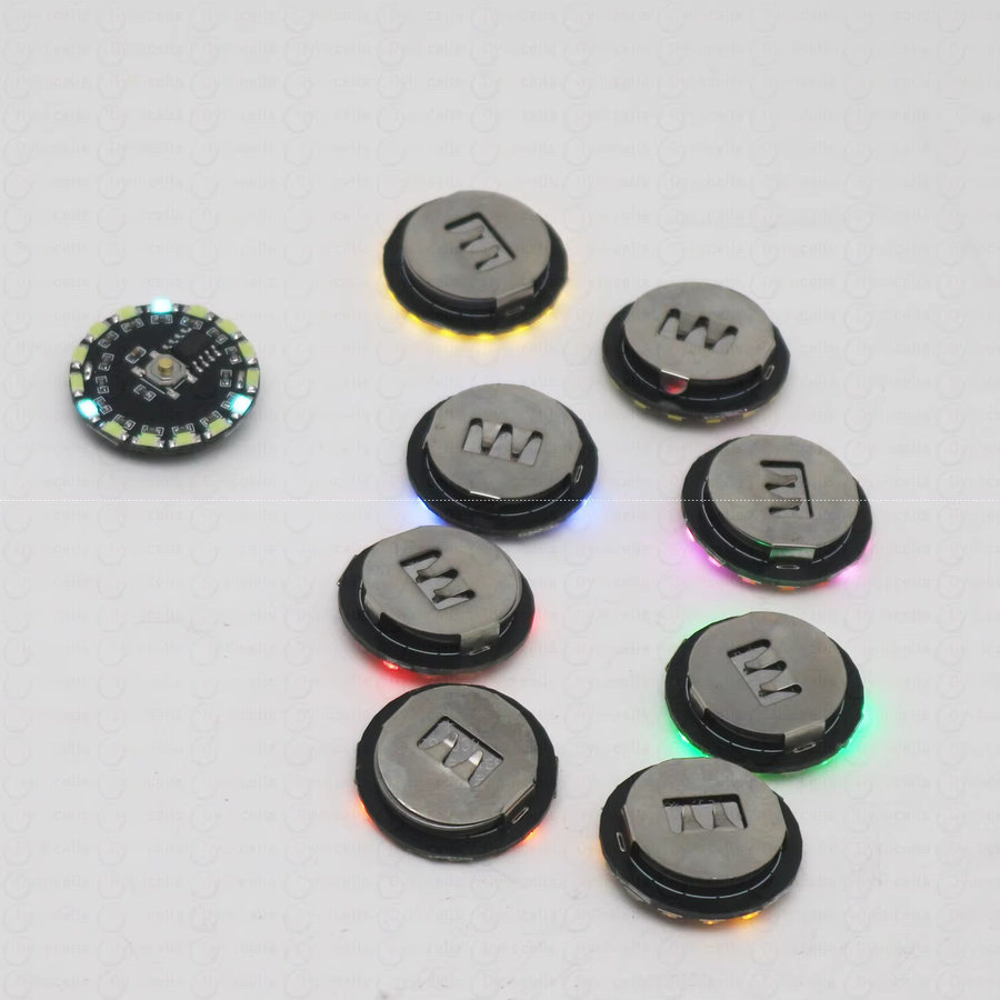 Drahtlose LED-Lampe Flow Light mit 16 Modi, rotierende RGB-Atembeleuchtung in Rot und Multicolour, batteriebetrieben mit Schlüsselsteuerung - Bild 3