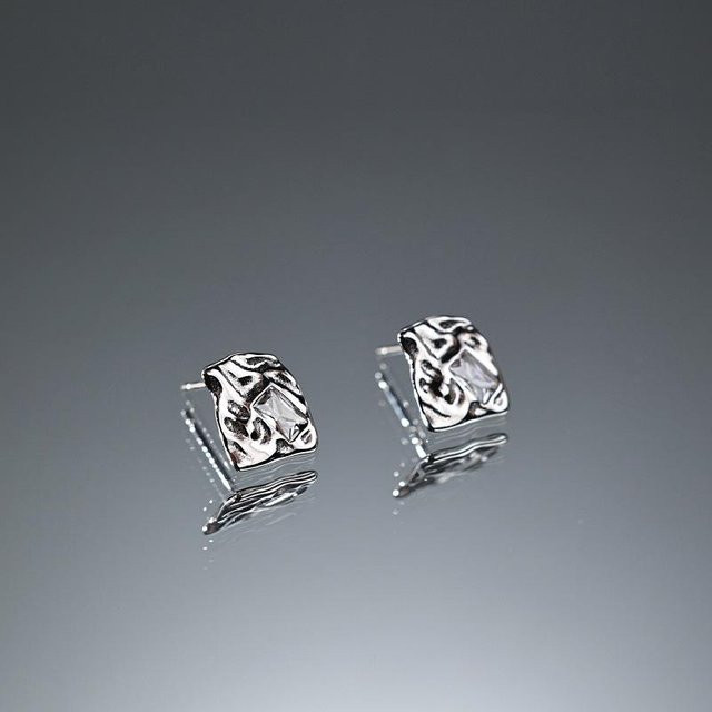 Lucky Star Jewelry Ohrstecker, quadratisch, geometrisch, Diamant, Damen - Bild 1
