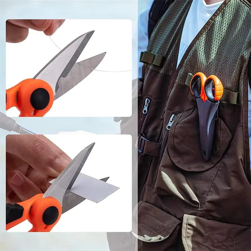 FATCOOL Multifunktionsschere aus Kohlenstoffstahl in Orange für Kabel, Draht, Stoff und Papier - Bild 3