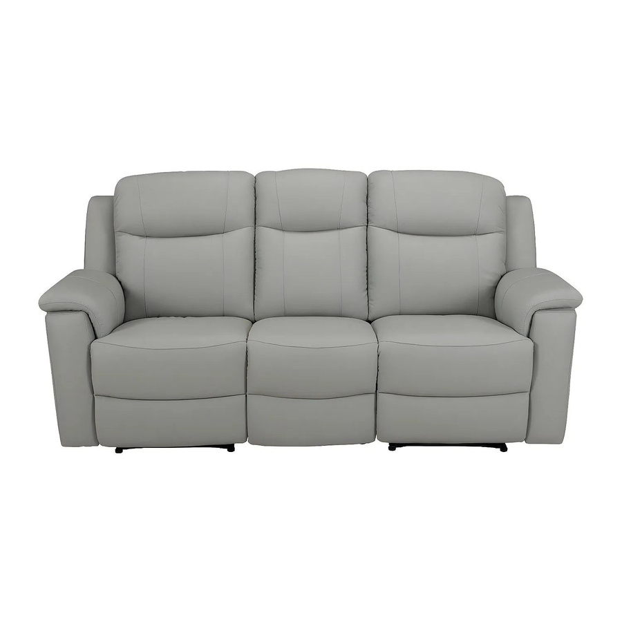 Vente-unique Relaxsofa Evasion in Hellgrau mit verstellbarer Kopfstütze, Breite: 205 cm - Bild 2