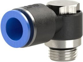 Riegler L-Steckverschraubung Blaue Serie drehbar, G1/2, max. 15 x 10 mm, blau - Bild 1