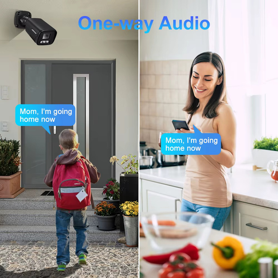 ASECAM 8MP 4K IP Überwachungskamera Outdoor mit Audio, PoE, H.265 und Menschenerkennung in Schwarz - Bild 3