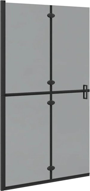 vidaXL Walk-In Duschwand aus Glas in Schwarz, B/T/H: 110 x 6,5 x 190 cm - Bild 1