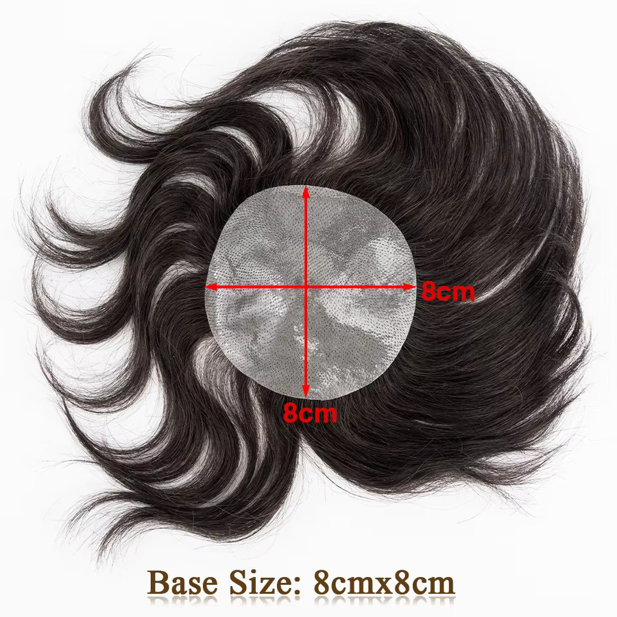 s-noilite Haar Patch Toupet für Männer, 100 % Remy Echthaar, PU - Bild 2