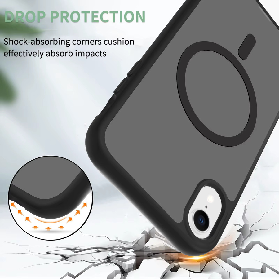 Kumonkey MagSafe kompatible magnetische Schutzhülle für iPhone XR und iPhone 11, matt und transparent, Farbe: Lila - Bild 2