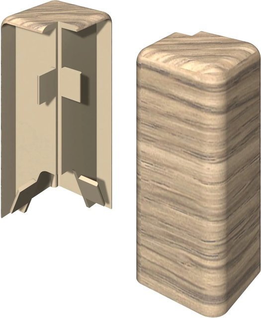 Egger Außenecke Kubisch Eiche Greige Beige Grau 2 Stück Höhe: 6 cm - Bild 1