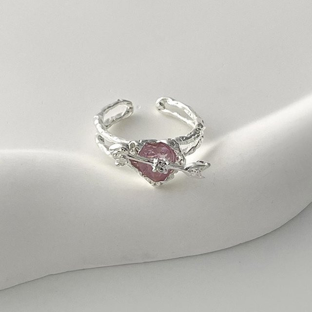 Offener Ring, Kupfer, Weiß, Diamant, Kristall, Damen - Bild 1
