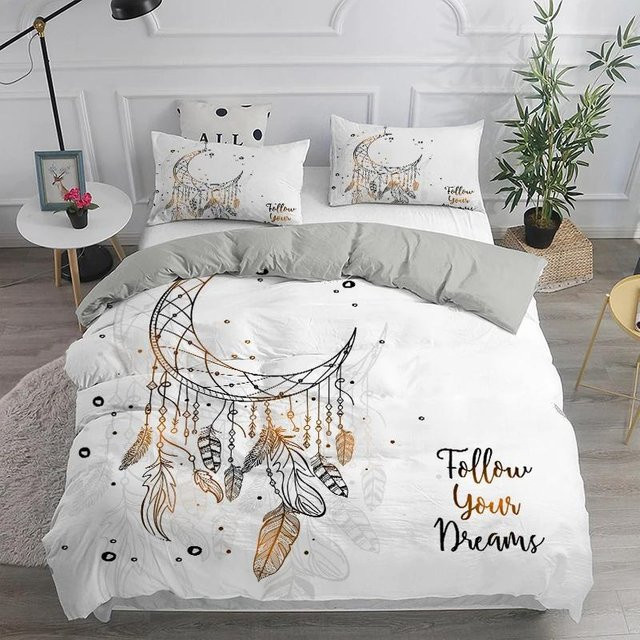 Your Warm Home Traumfänger Bettwäscheset Boho Design in Weiß, B/H: 140 x 210 cm mit 2 Kissenbezügen 50 x 70 cm - Bild 1