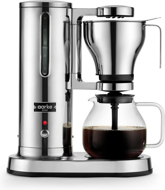 Aarke Filterkaffeemaschine aus Edelstahl in Silber mit Glaskanne und Vorbrühfunktion - Bild 1