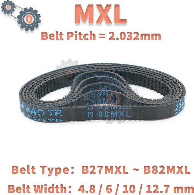 MXL Zahnriemen für CNC-Synchronriemen mit 2,032 mm Zahnteilung, Schwarz - Bild 1