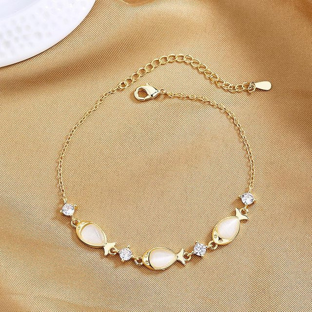 Allbestart Armreif, Opal, Fisch, Beige, Damen - Bild 1